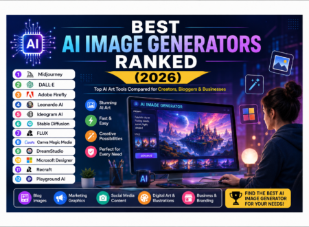 Comparison of the best AI image generators in 2026, including Midjourney, DALL·E, Leonardo AI, Adobe Firefly, Ideogram AI, Stable Diffusion, FLUX, Canva Magic Media, and other AI art tools.